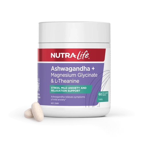 Nutralife-Ashwagandha + Magnesium Glycinate & L-Theanine 60T