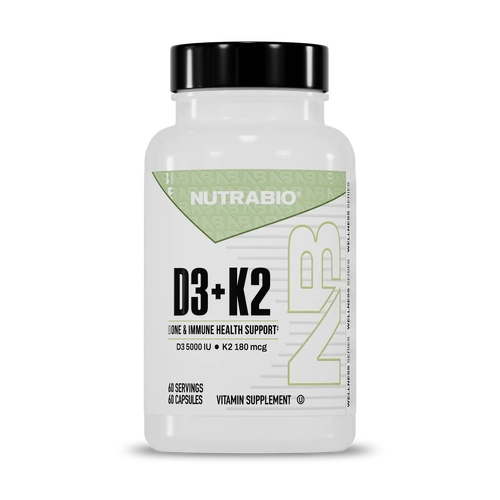 NutraBio-Vitamin D3+K2 60C