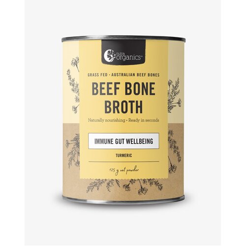 Nutra Organics-Beef Bone Broth Turmeric Flavour Powder 125G