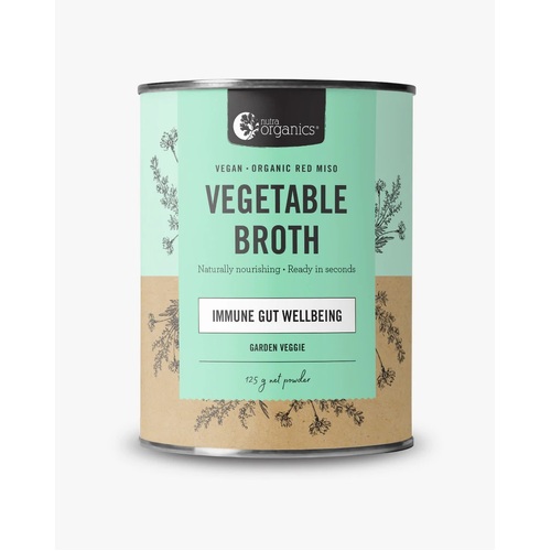 Nutra Organics-Vegetable Broth Garden Veggie Powder 125G