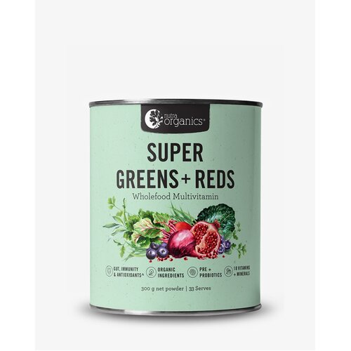 Nutra Organics-Super Greens plus Reds 300G