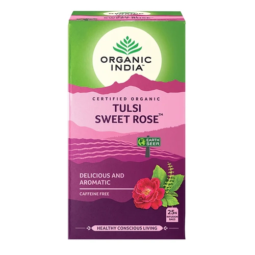 Organic India-Tulsi Sweet Rose 25 Tea Bags