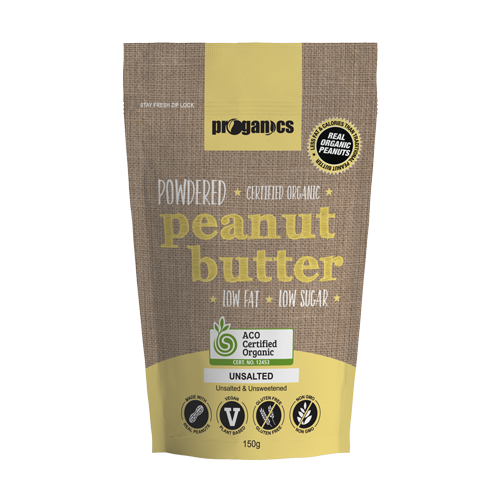 Proganics-Organic Powdered Peanut Butter Unsalted 150g