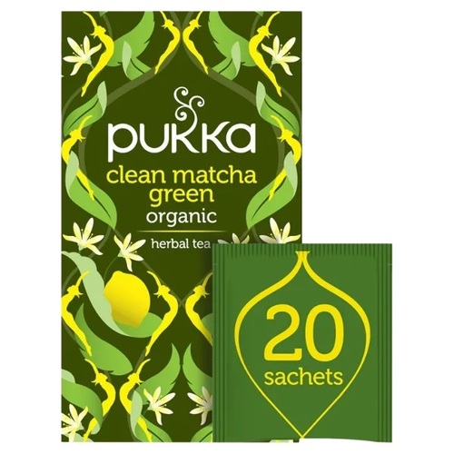 Pukka-Clean Matcha Green Herbal Tea Sachets