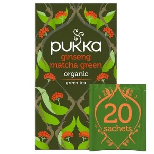 Pukka-Ginseng Matcha Green Herbal Tea Sachets