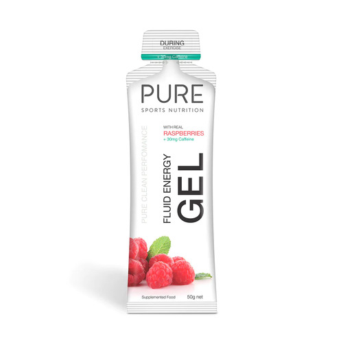 Pure Sports Nutrition-PURE Fluid Energy Gel Raspberry Caffeine 50G