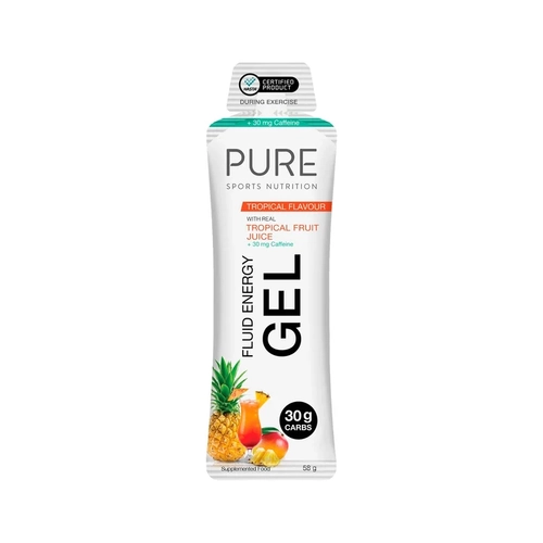 Pure Sports Nutrition-PURE Fluid Energy Gel Tropical Caffeine 50G