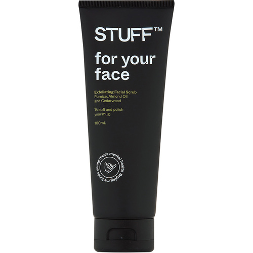 STUFF-Exfoliating Facial Scrub Pumice, Sweet Almond Oil & Cedarwood 100ML