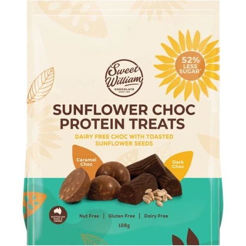 Sweet William-Sunflower Choc Protein Treats 128G