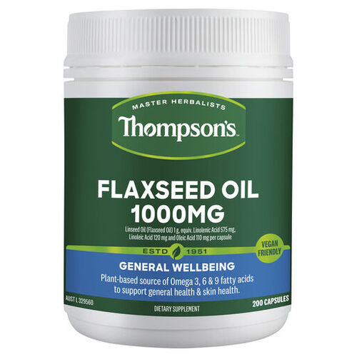 Thompson's-Gel Free Flaxseed Oil 1000MG 200VC