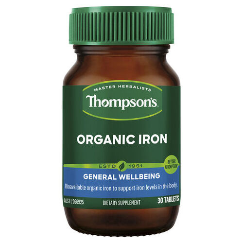 Thompson's-Organic Iron 24MG 30T