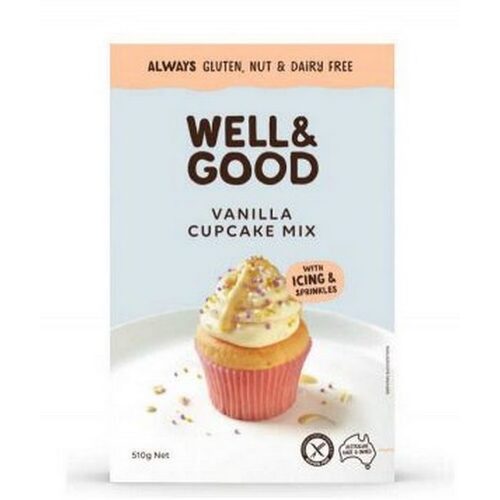 Well & Good-GF Vanilla Cupcake Mix 510G